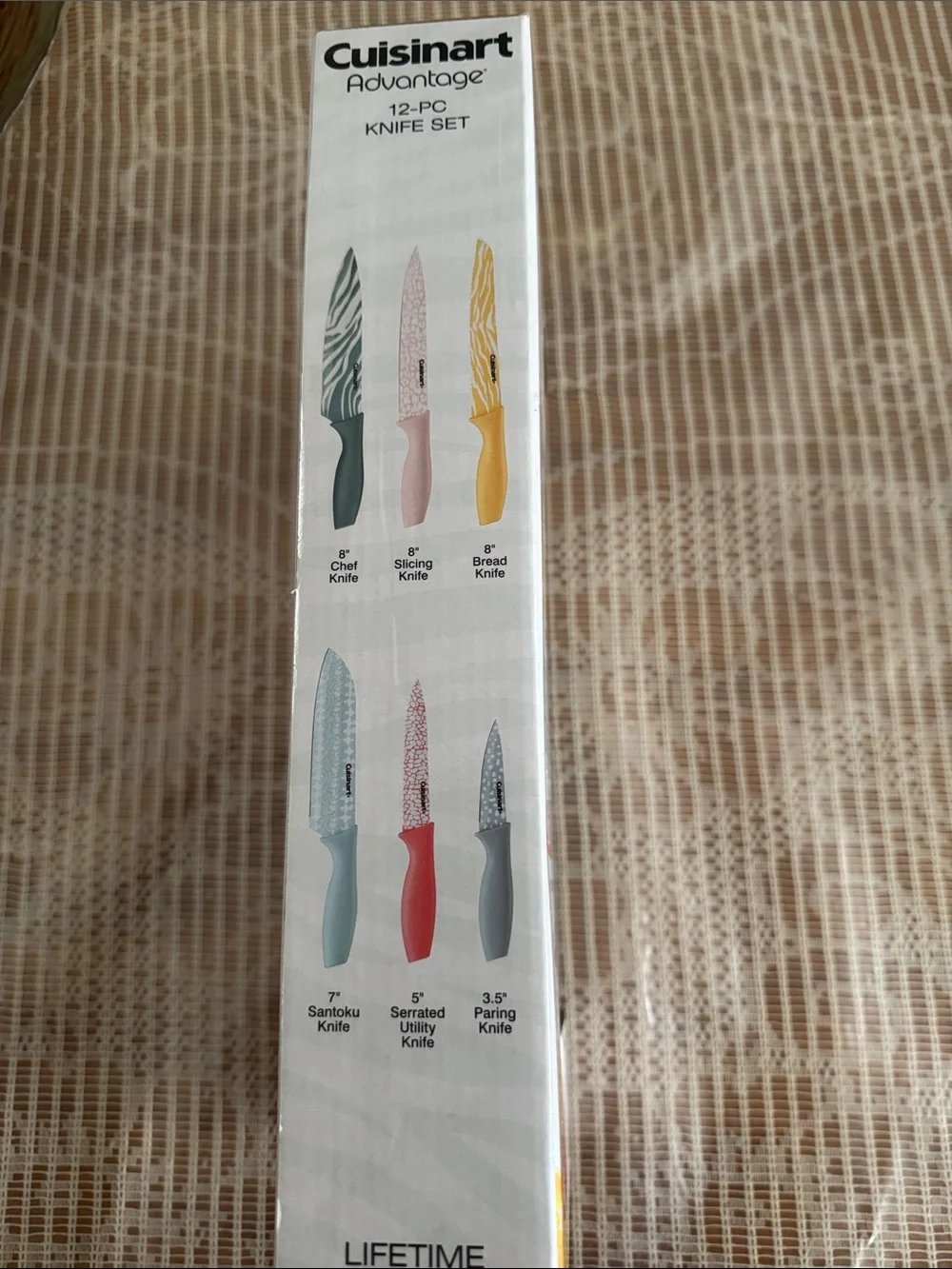 Cuisinart Teal and White Zebra Chef Knife